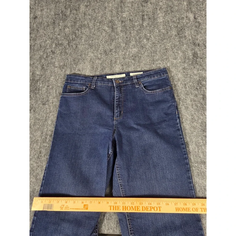Jones New York Jeans Womens 14 Short Lexington Straight Blue Denim Pants Stretch - Picture 8 of 13